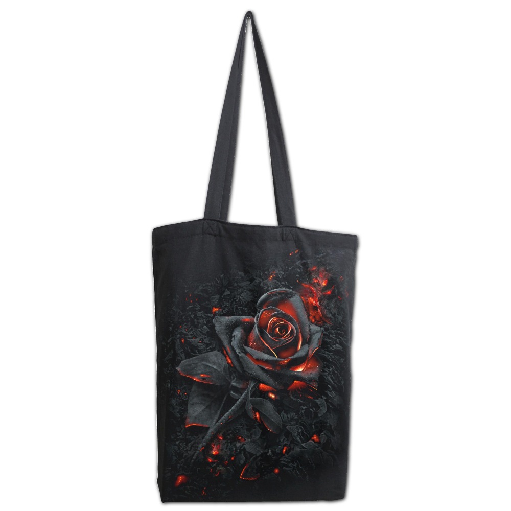 Spiral - BURNT ROSE Tragetasche - Schwarz
